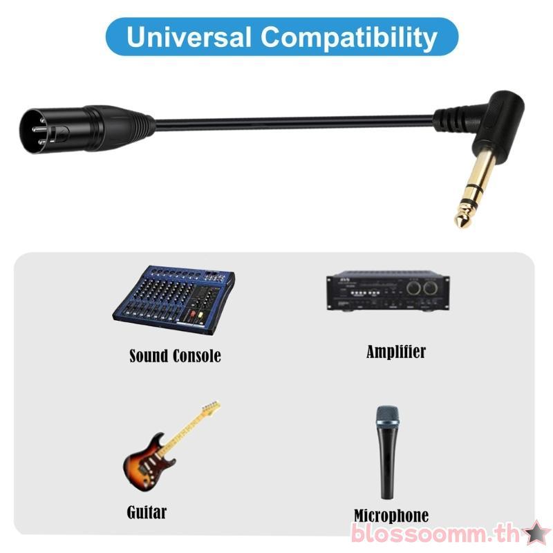 BLOSS 1 4 TS Male to XLR Connector Quarter Inch to XLR Adapter Cable for Mic