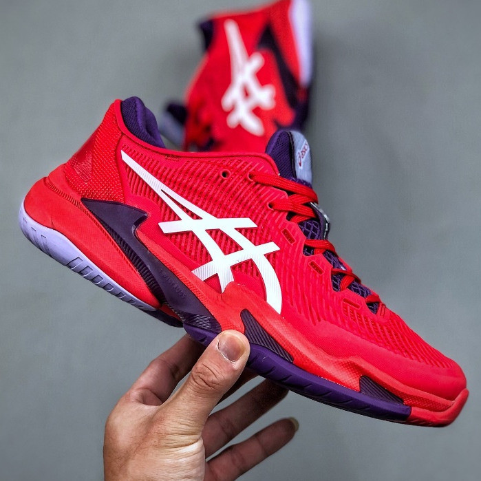 Asics Court FF 3 รองเท้าวิ่งสําหรับบุรุษและสตรี Court FF Shock Absorption รองเท้ากีฬา JGGB