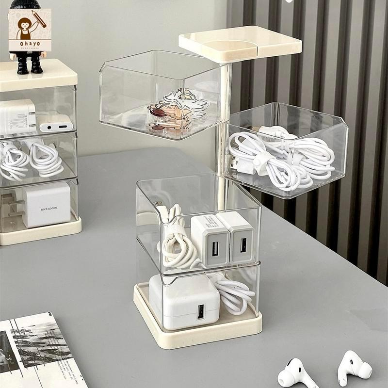 【Agate ของแท้】Ohayo กล่องใส่ปากกาอะคริลิคใส ที่ใส่ปากกา อุปกรณ์สำนักงาน แบบหมุน เหมาะสำหรับการใช้งาน