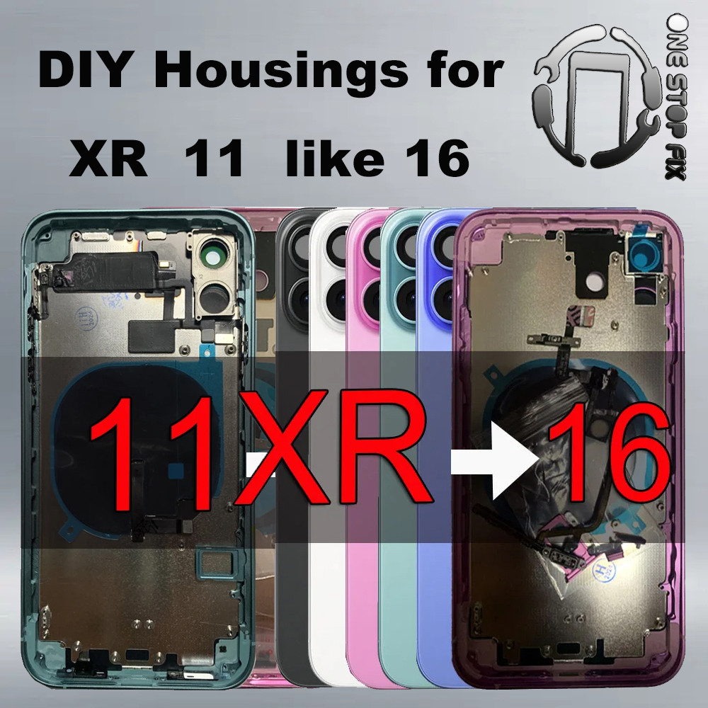 ที่อยู่อาศัยสําหรับ 11 XR เช่น 16, XR Body เปลี่ยนเป็น 16 สไตล์พร้อมสาย Flash & ปุ่มด้านข้าง