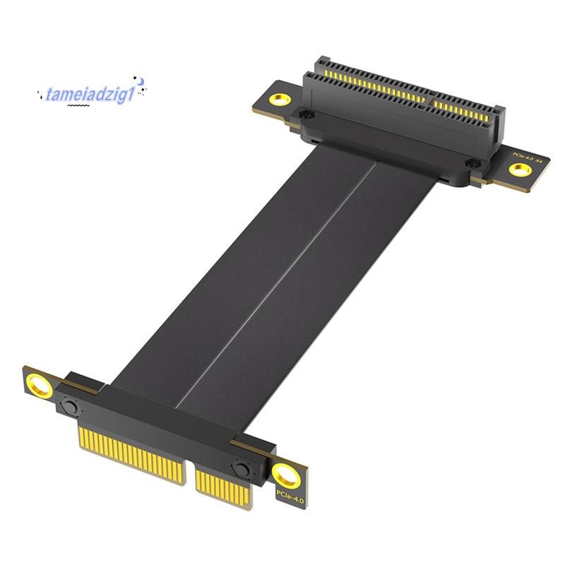 PCI-E PCI Express 4.0 4X Extension Cable (ทิศทางแนวตั้งคู่ 90 องศา)