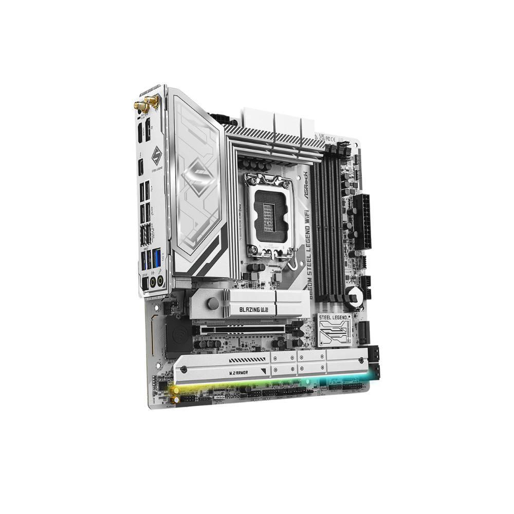 ASROCK B860M Steel Legend WiFi Mainboard (เมนบอร์ด) Micro-ATX DDR5 Intel® Core™ Ultra Processors (Series 2) (LGA1851) ราคา ถูกที่สุด ดีลบีเคเค แกลเลอรีภาพที่ 3