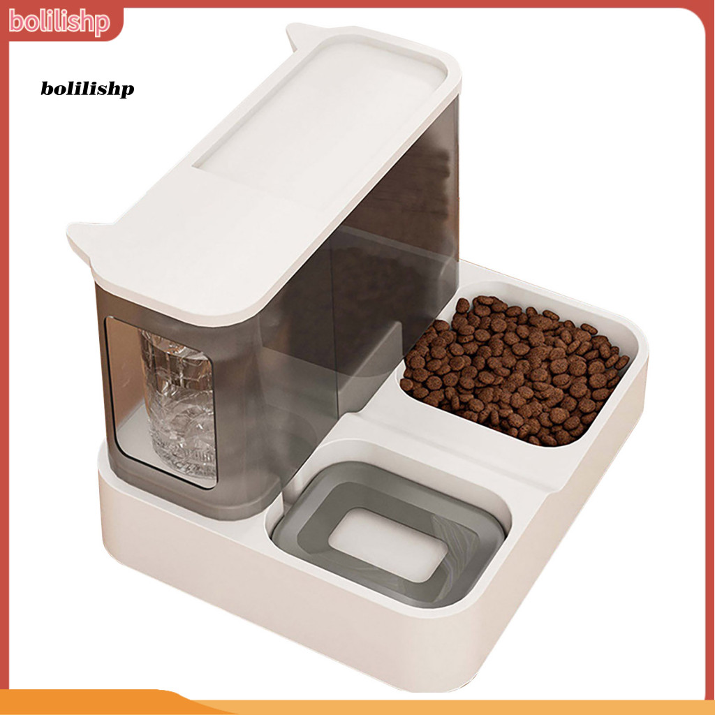 {bolished} เครื่องจ่ายอาหารสัตว์เลี้ยงอัตโนมัติ 2-in-1 เครื่องให้อาหารแมวอัตโนมัติตู้น้ําสําหรับสัตว