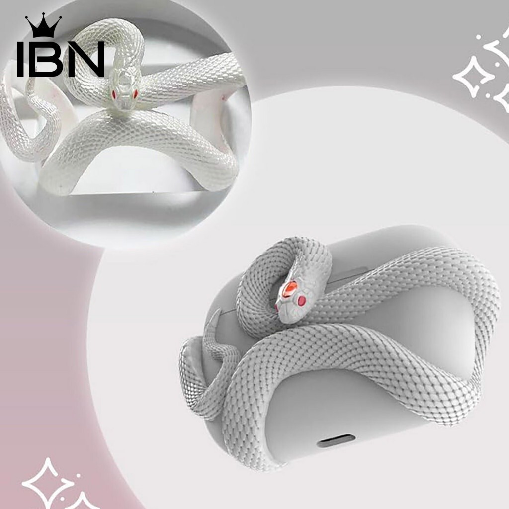 IBM Fashionable Snake Print Earbud Protector Snake Pattern Headphone Protector Stylish 3d Snake Desi