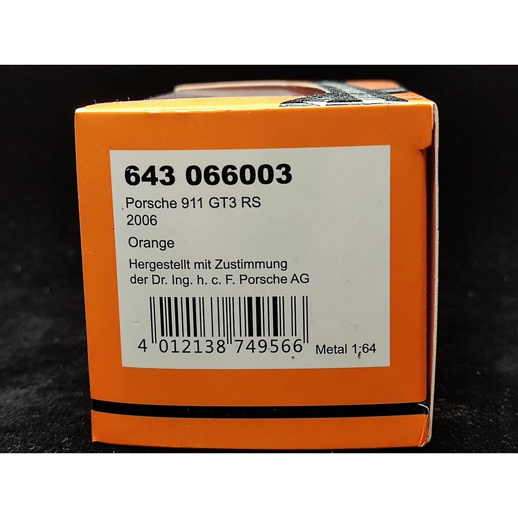 Mini Cut Porsche 911GT3 RS Orange 1/64 minichamps & armac works Co-Branded Porsche 911 997.1 GT3RS ข