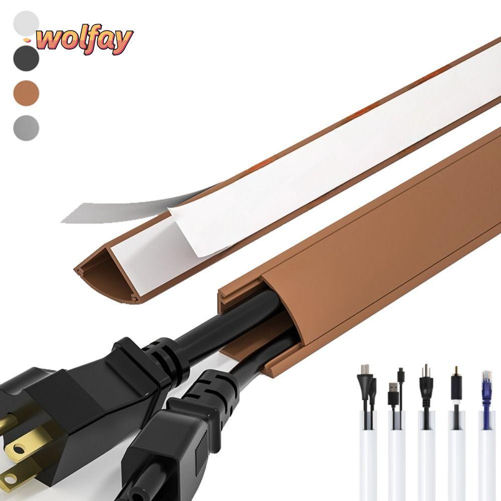 WOLFAY มุม Cable คอนซีลเลอร์, PVC สามเหลี่ยม Cable Hider, Professional ไม่มีเจาะ 100 ซม. สายทาสี Rac