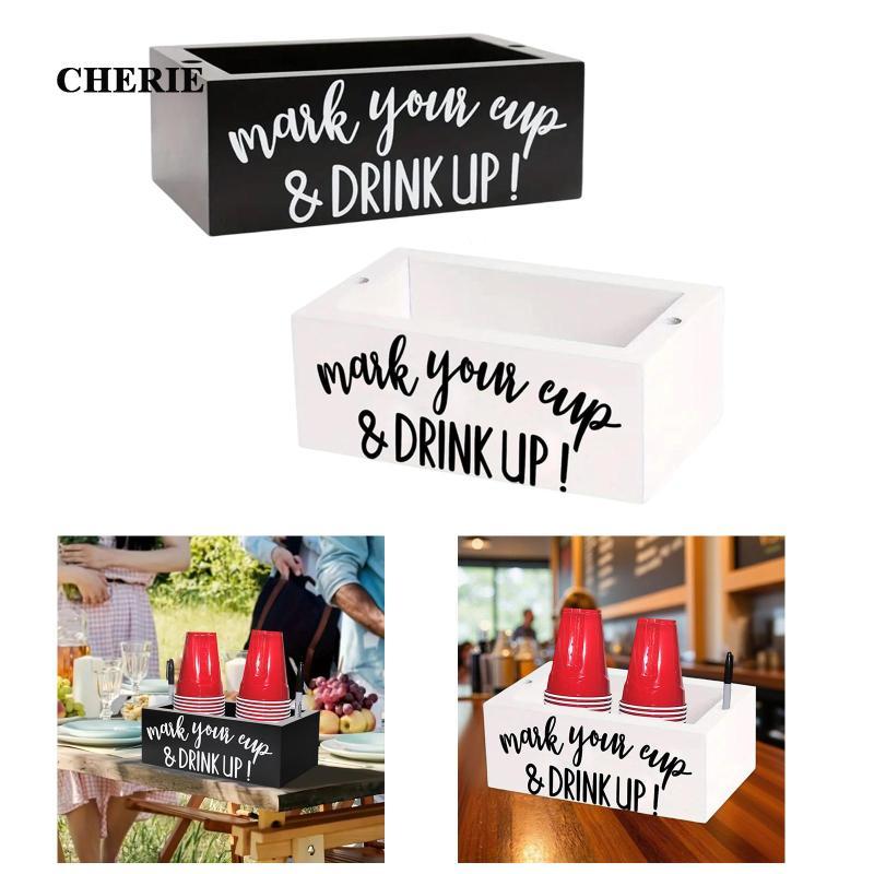[Cherie] Cups Storage Organizer Double Row Cups Holder Organizer for Cafes Home Bedroom