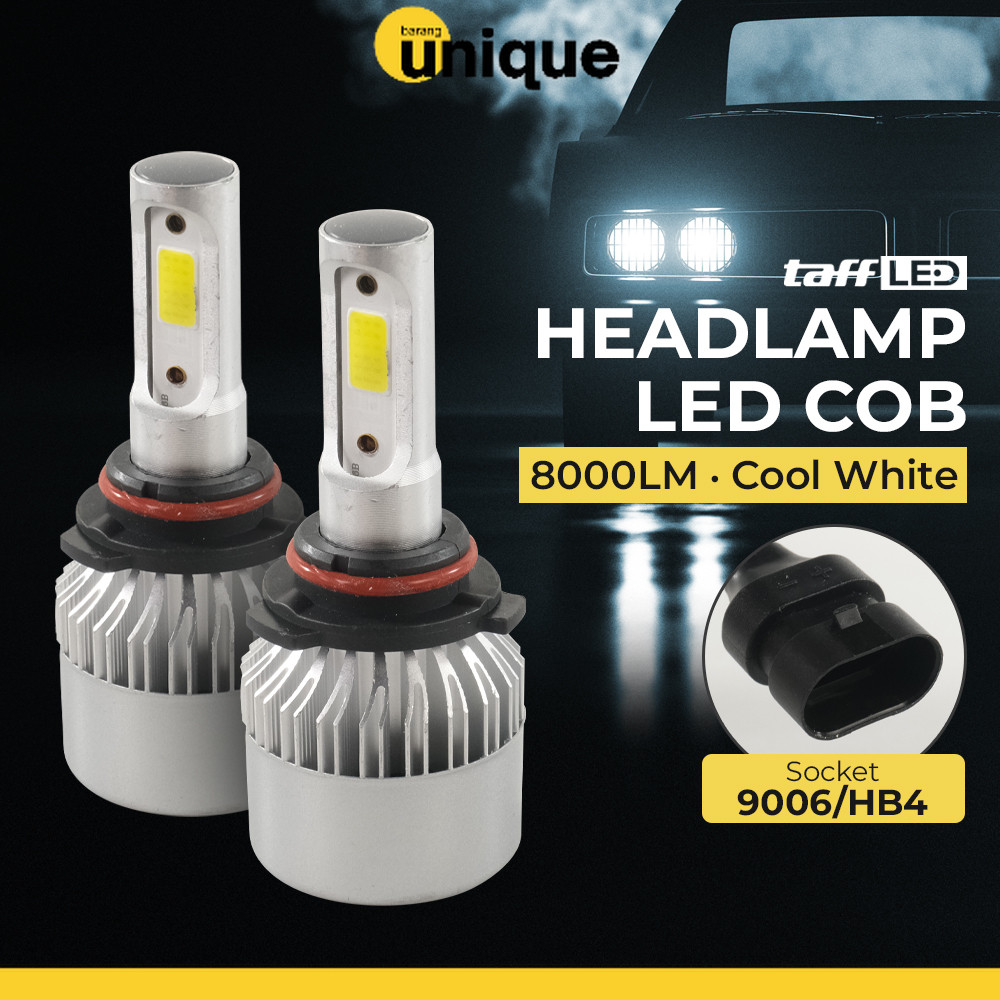 TaffLED COB LED ไฟหน้ารถยนต์ 8000 Lumens IP65 Cool White 9006/HB4 - S2