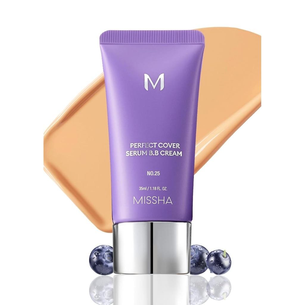 MISSHA M PERFECT COVER SERUM BB CREAM No.25 Warm Beige - Medium with Warm Undertone, BB Cream by Car