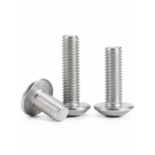 น็อต สกรู หัวร่ม หัวกระทะ แฉกT+ สแตนเลส304 เกลียวมิล หยาบ M5 M6 M8 / Truss Head Phillip Machine Screw SUS 304 [DVA]