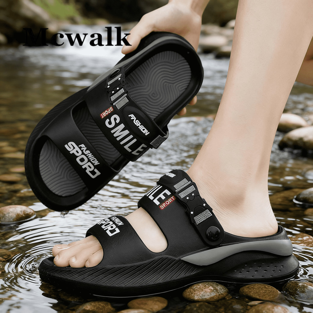 MCWALK| สากลชาย และหญิง กลางแจ้ง  รองเท้าแตะ |EVA|ทนทานกันลื่น|รองเท้าทำงาน|กันแบคทีเรียแห้งเร็ว|สบายทั้งวัน|เดินเบา