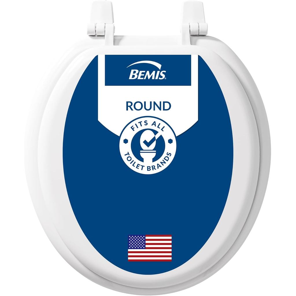 Bemis 400TTA ฝารองนั่งชักโครกไม้ทนทานแบบประหยัด Made in USA แบบกลม สีขาว