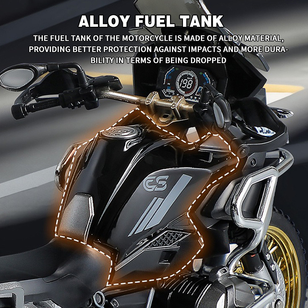 KLT 1:10 BMW R1250GS รถจักรยานยนต์ Diecast รุ่นรถโลหะผสมรถของเล่นคอลเลกชันของขวัญสําหรับเด็กเด็กผู้หญิง - รูปที่ 5