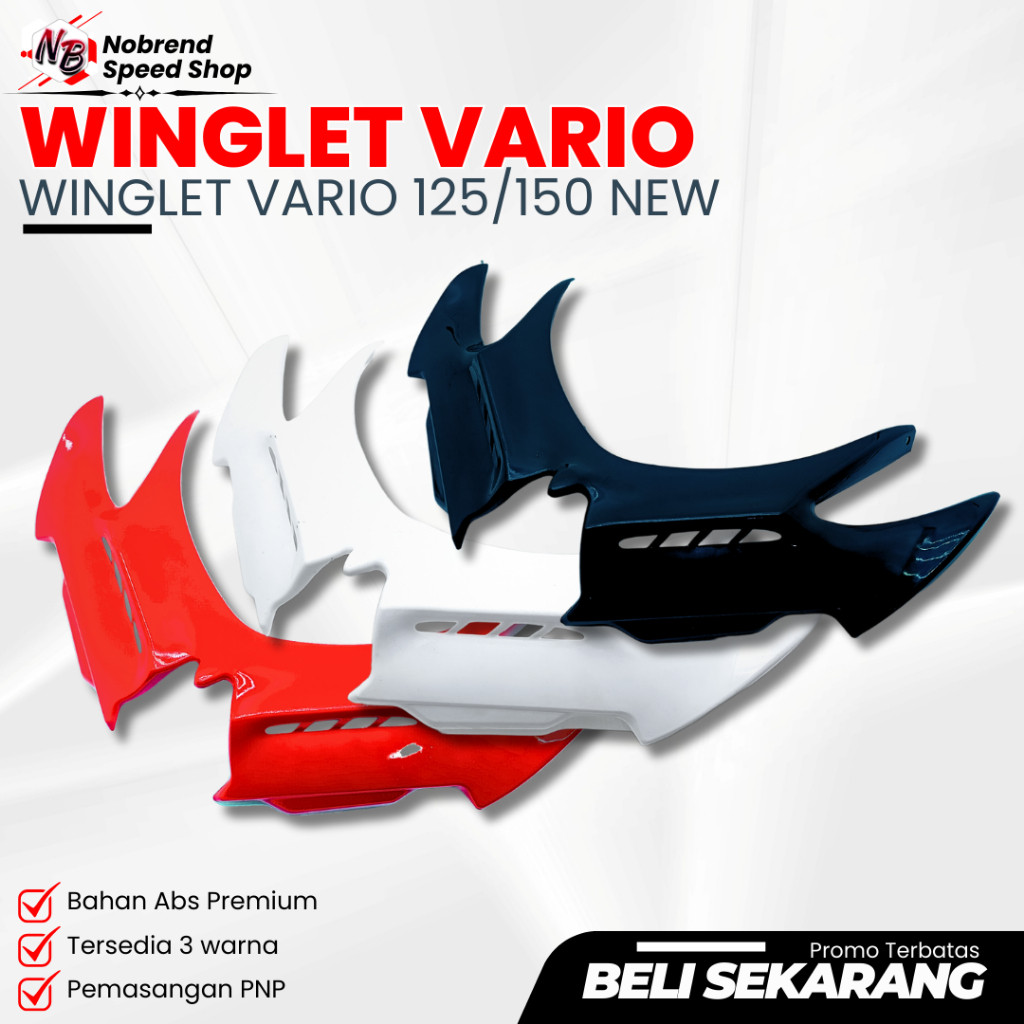 POWERFUL WINGLET พลาสติก ABS WINGLET VARIO 125 WINGLET VARIO 125 WINGLET VARIO 110 SPION VARIO STOPL