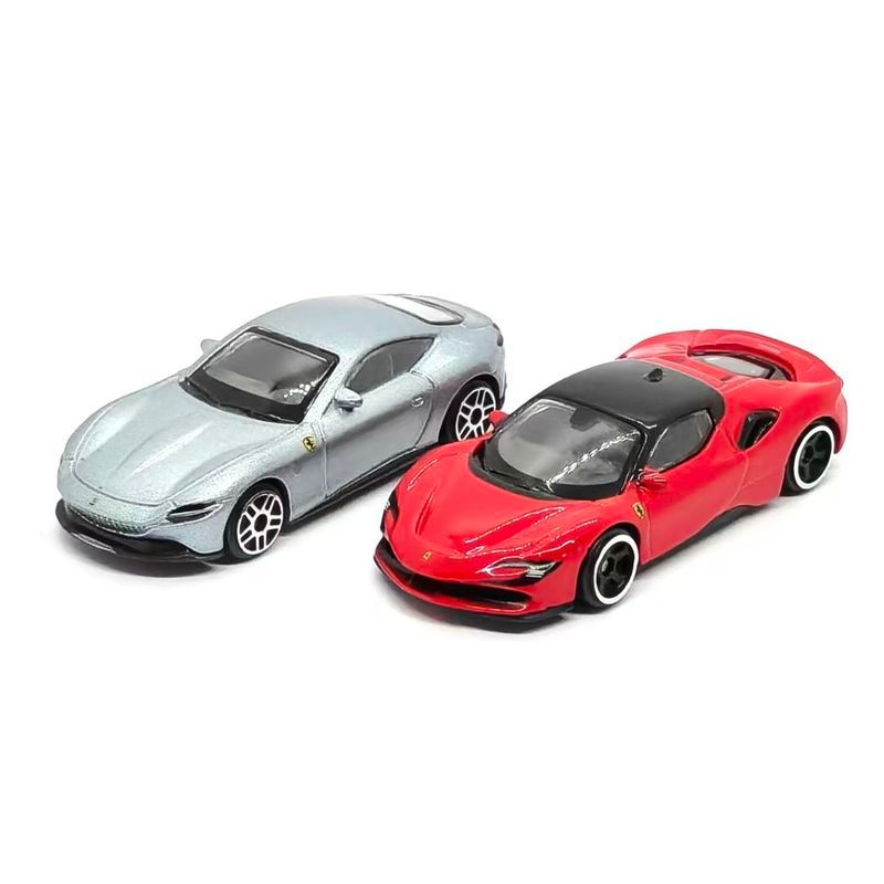 1/64 Ferrari SF90 โมเดลรถอัลลอย Ferrari Roman Audi R8 รถของเล่น 6-29-23