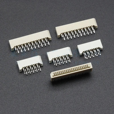 10PCS 1.0mm1.25 pitch FPC/FFC Connector LCD ยืดหยุ่นแบนสายซ็อกเก็ตคู่แถว DIP ตรง Pin ประเภท 4 6 8 10
