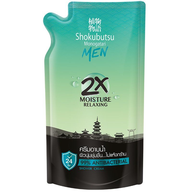 โชกุบุสซึโมโนกาตาริเมนครีมอาบน้ำมอยเจอร์รีแล็คซิ่ง 400มล. รีฟีล Shokubutsu Men Relax RF400ml [8850002041103 ]