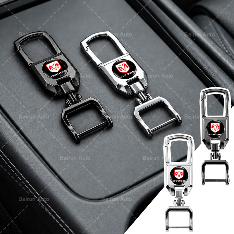 1pcs กุญแจรถ Lanyard Alloy Craft หมุน Pivot พวงกุญแจรถสําหรับ Dodge Challenger RAM 1500 Charger Aven