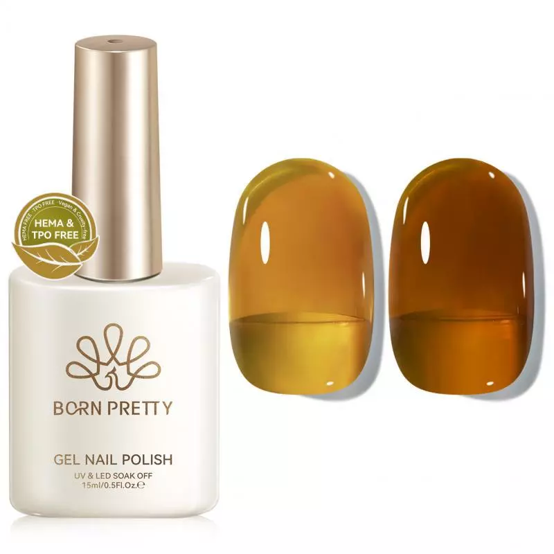 【Local】BORN RRETTY Caramel Mist Brown Jelly Gel ยาทาเล็บ Ice Clear Nude สีชมพูสี UV Soak Off เจลเคลือบเงาเล็บหยกเจล 15ml
