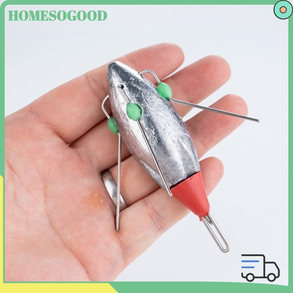 HOMESOGOOD Sputnik Fishing Sinker, Beach Design Glow Bead Surf Fishing Weight, Weight 3oz-8oz น้ําหน