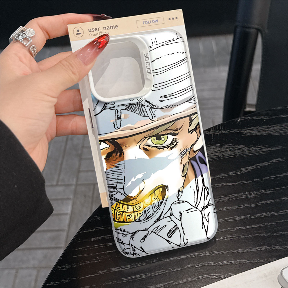 Jojo ตัวอักษรสําหรับ iPhone 15 กรณี 14 13 12 11 XS XR 17 16 Pro MAX Mini 6 7 8 Plus 16E 17Air ป้องกันรอยขีดข่วนกันฝุ่นกรณี