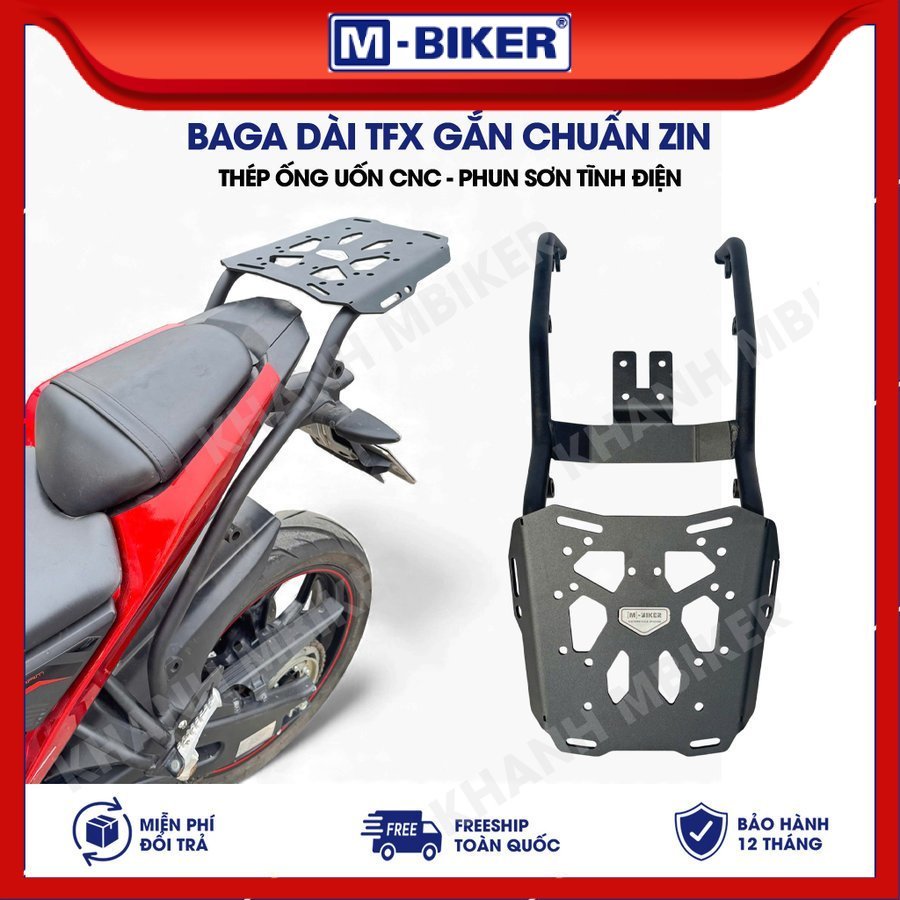 [M-Biker] Baga TFX 150 พอร์ตหลัง Yamaha TFX หลอดเหล็ก CNC พ่นไฟฟ้าสถิต ติดมาตรฐาน M-Biker แท้