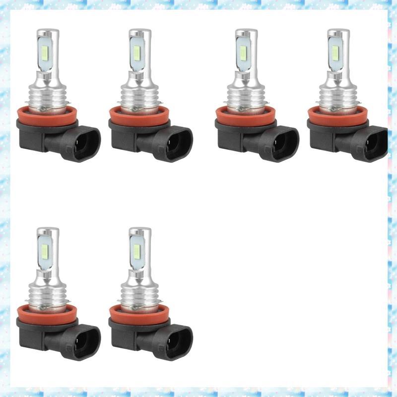 [RQMU] 6x Super Bright H8 H9 H11 ชุดหลอดไฟหน้า LED HIGH/LOW Beam Light 8000LM 8000K Ice Blue 80W
