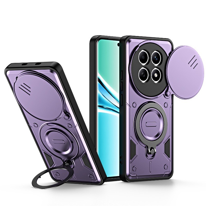 สําหรับ Xiaomi Redmi Note 15 Pro Plus 15 Pro+ สไลด์กล้องเลนส์ป้องกันแหวนยึดเคสโทรศัพท์เกราะกันกระแทกซิลิโคนแข็งฝาครอบ