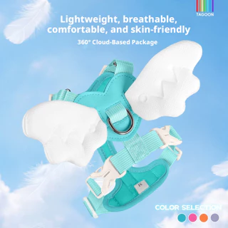 Angel Wings สายรัดหน้าอก Universal สําหรับแมวสุนัขปรับ Traction Harness ขนาดเล็กขนาดกลางสัตว์เลี้ยง Outing Anti-Break-Out สุนัข Wal