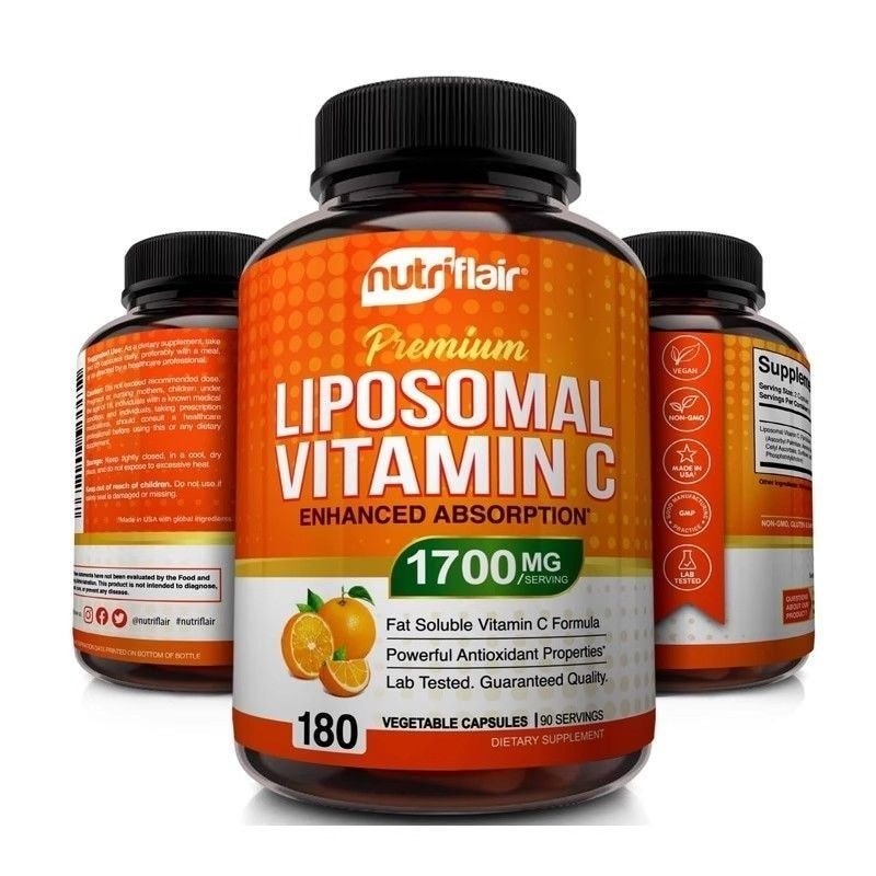 美国直邮 NutriFlair Liposomal 维质生素C天然性VC180粒#美国直邮 NutriFlair Liposomal 质拼图维生素C天然性VC180粒0706
