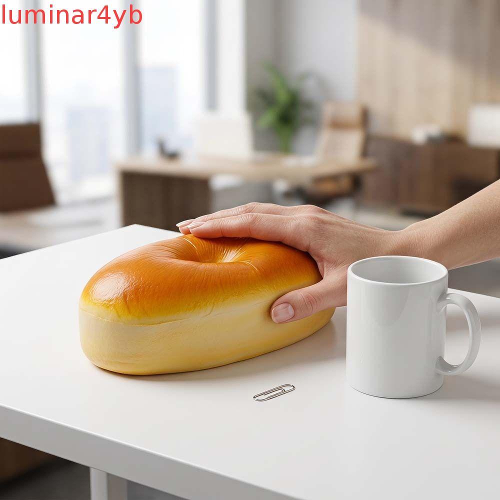 LUMINAR ขนมปังของเล่นสกุชชี่, ช้า Rising ขนาดใหญ่จําลองชีสเค้กบีบของเล่น, เด็กจําลองสมจริงนุ่มยืดหยุ่น Sensory Fidget ขนมปังของขวัญวันเกิด