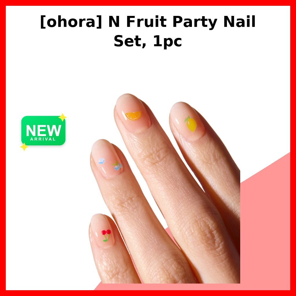 [hora] N Fruit Party Nail Set 1 ชิ้น / เล็บเกาหลี / การออกแบบผลไม้ / ของแท้ 100% โดย NUBORIUM