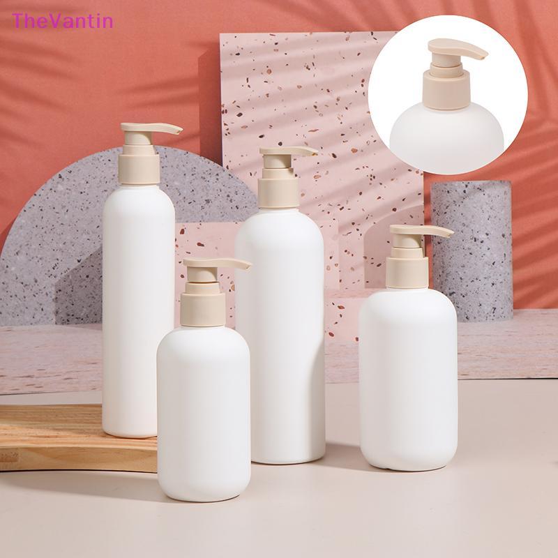 TheVantin 200-500ml สีขาวพลาสติกปั๊มโลชั่นขวดแชมพู High-end เครื่องสําอางขวดอะคริลิคหัวปั๊มรีฟิลสินค