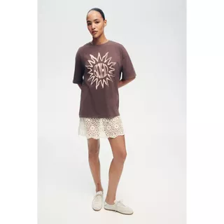 H&M(เอชแอนด์เอ็ม) เสื้อยืดโอเวอร์ไซส์พิมพ์ลาย ผู้หญิง 1341689_6