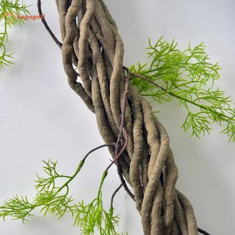 Legogoll PVC ปลอมหวายปีนเขาพืช Wigwam เนื้อที่สมจริง DIY Rainforest ภูมิทัศน์ตกแต่งสําหรับห้องนั่งเล