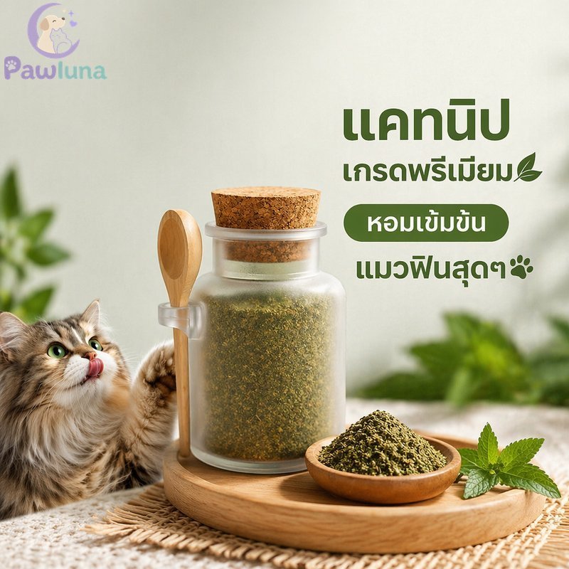 Catnip Powder Natural Relaxing Hairball Control ขนมสัตว์เลี้ยงลมหายใจสดชื่นสําหรับแมวทุกวัย 100ml