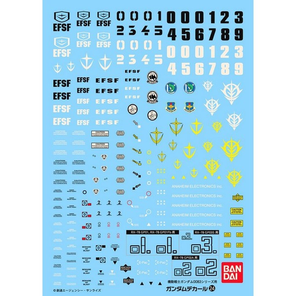 Bandai Decal GD024 MG Multiuse 0083 Series 4573102611369 (Decal)