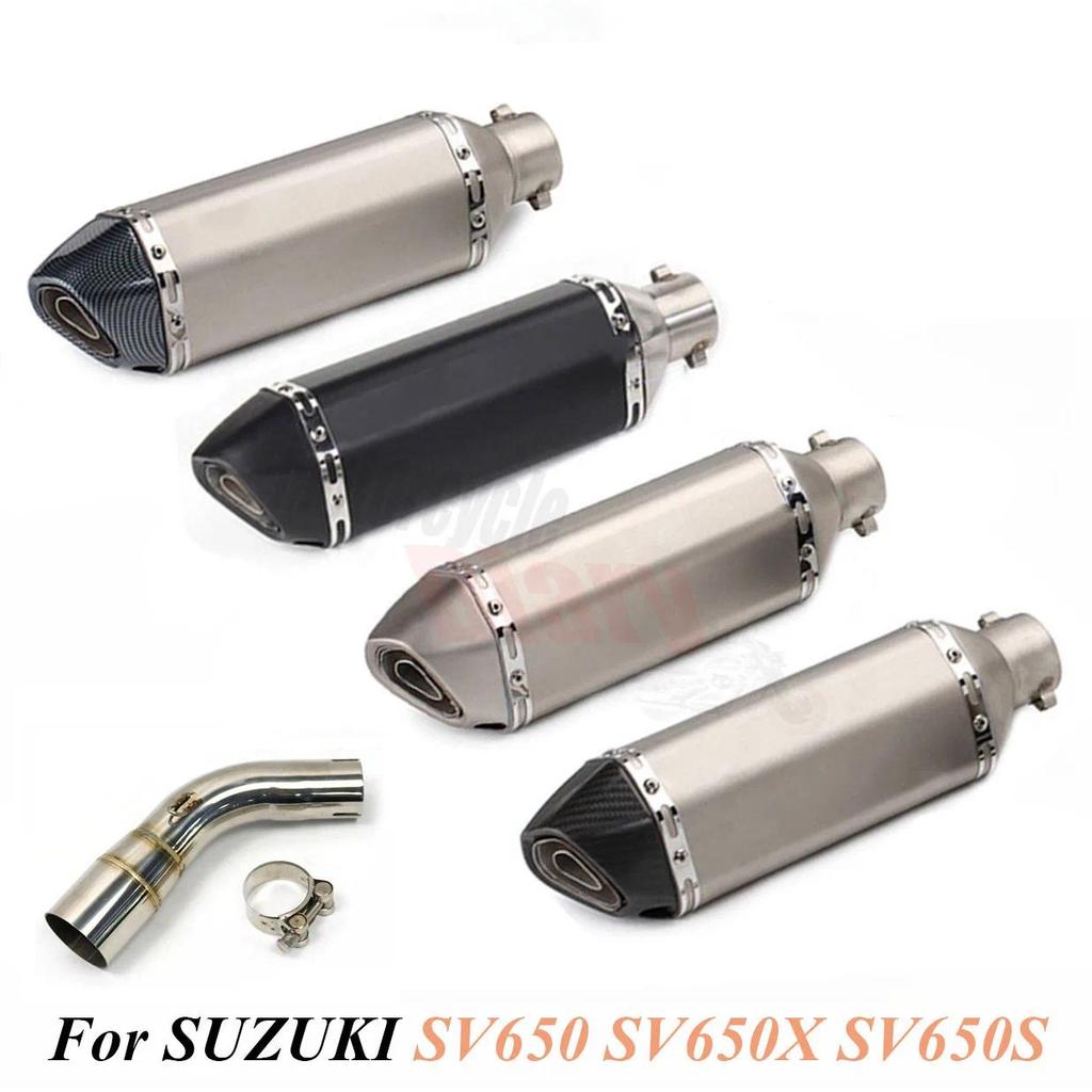 EM สําหรับ Suzuki SV 650 SV650X SV650 650X 2016 2017 2018 2019 2020 51mm รถจักรยานยนต์ไอเสียเลเซอร์ก
