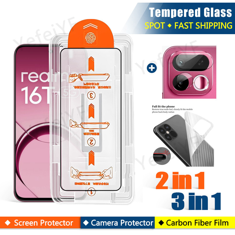 กระจกนิรภัยป้องกันหน้าจอสําหรับRealme 16T 16 Pro 15T 14 14T GT8 Pro GT7 7T C83 C85 Pro C71 C75X C75 