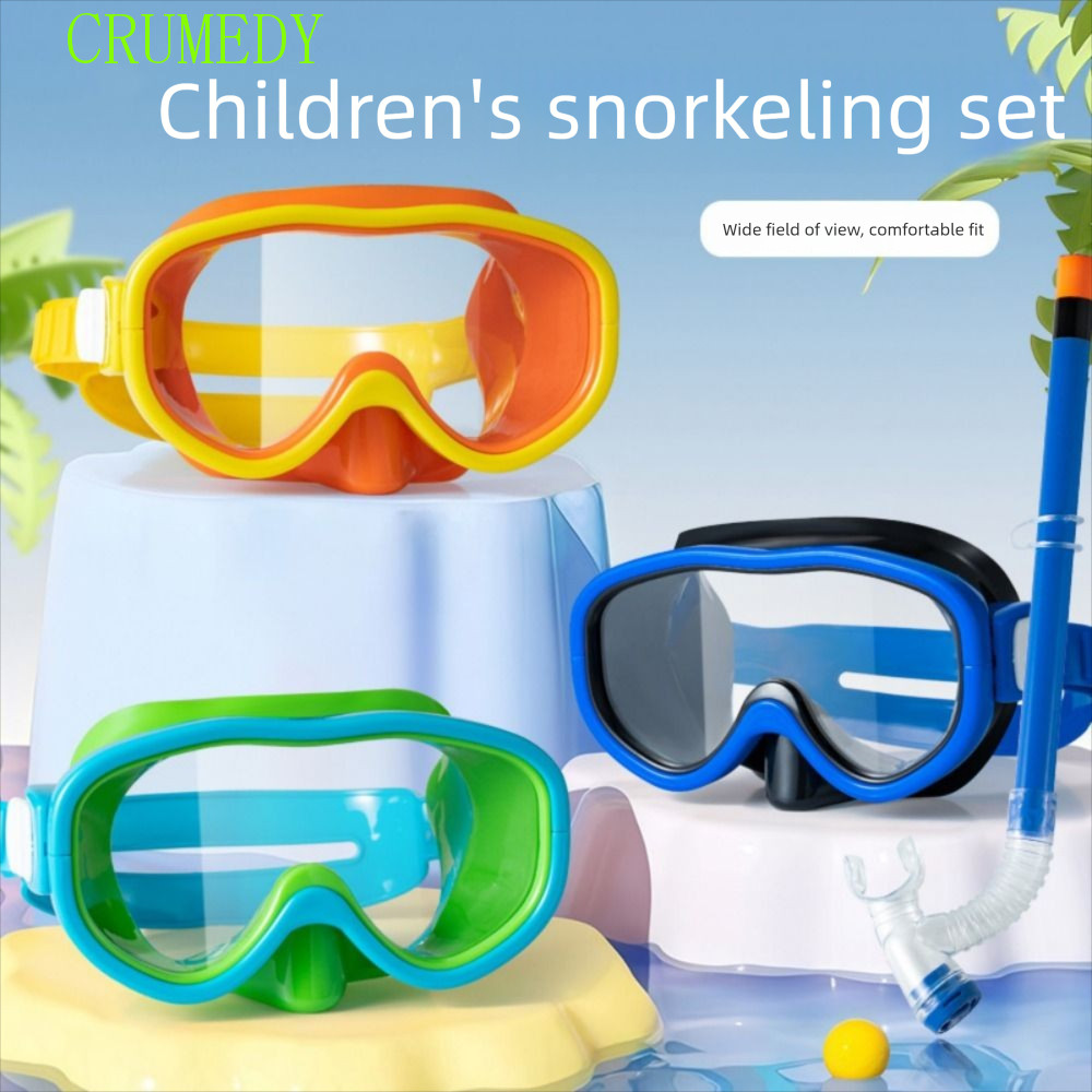 CRUMEDY เด็ก Snorkel ชุด, แว่นตากันน้ําเด็กแว่นตาว่ายน้ํา, หลักฐานการอุดตันไม่รั่ว Clear Vision ป้องกันรังสียูวีเด็กดําน้ําดูปะการังแว่นตาดําน้ํา