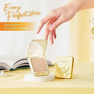 [📦 ส่งด่วน - ราคาถูก ] Cute Press แป้งพัฟ อิเวอร์รี่ EVORY PERFECT SKIN PLUS VITAMIN E 13g