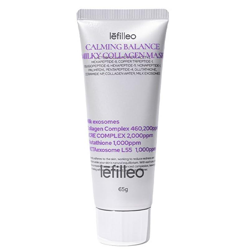 1 PC Lefeeleo Calming Balance Milky Collagen Mask Facial Peel off Mask, ing Hydrating Relieing Redne
