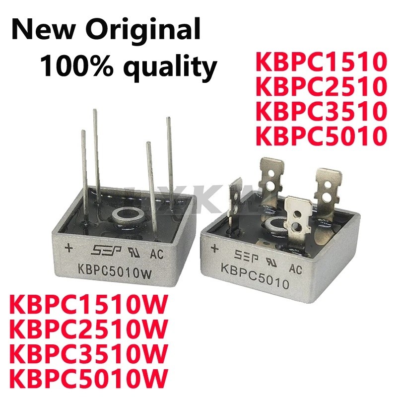 5PCS KBPC1510 KBPC2510 KBPC3510 KBPC5010 KBPC1510W KBPC2510W KBPC3510W KBPC5010W DIP สะพานกองในสต็อก