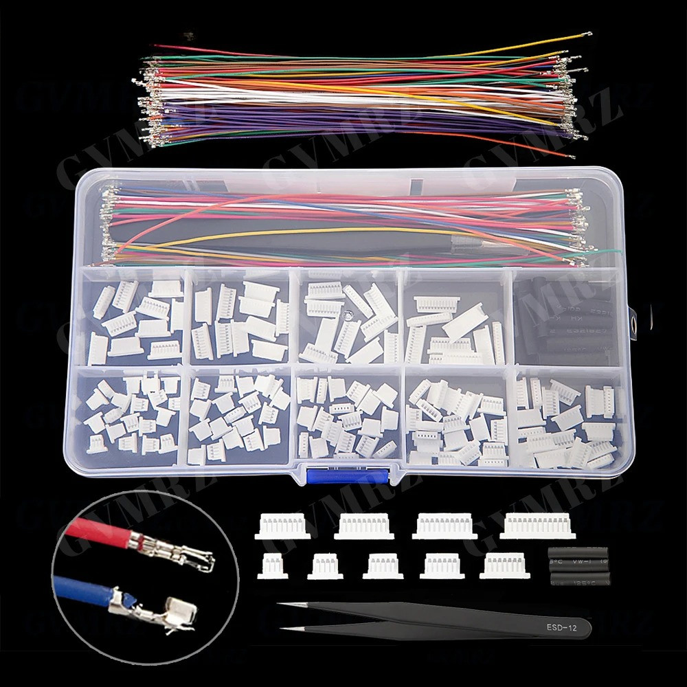 SH1.0MM JST 1 มม.ชุดขั้วต่อสายเคเบิล JST ชาย Header 3P-12P 28AWG Crimped พร้อม Terminal สําหรับ GPS 