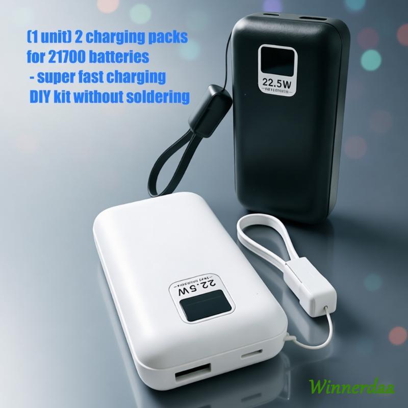 WNN Diy Powerbank Case สําหรับ 21700 แบตเตอรี่ Quick Charging Easy Assembly