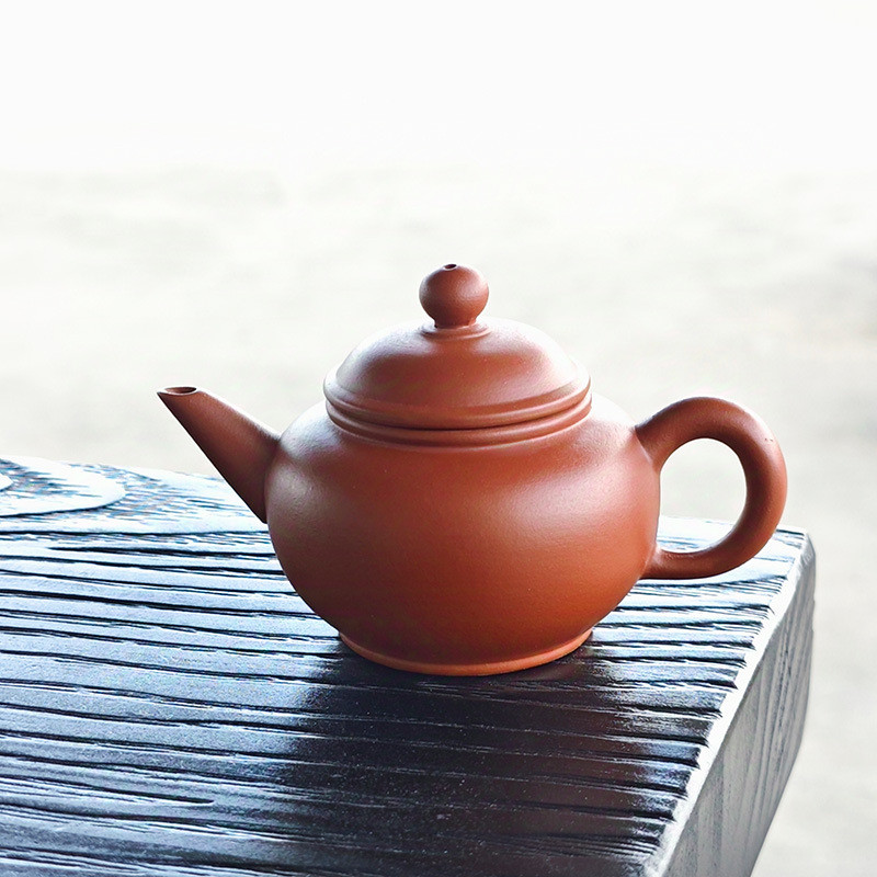 [ชุดน้ําชาขายดี] Chaozhou Half-Hand Drawn Handmade Zhuni Hand Draw Pot ความจุขนาดเล็ก 125ml Zhuni หม้อแนวนอน+ถ้วยชาขนาดเล็กชุดชา