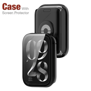 เคสพีซี + กระจกสําหรับ Xiaomi Mi Band 10 Pro เคสป้องกันกระจกนิรภัยป้องกันหน้าจอสําหรับ Mi Band 9Pro 8Pro อุปกรณ์กันชน