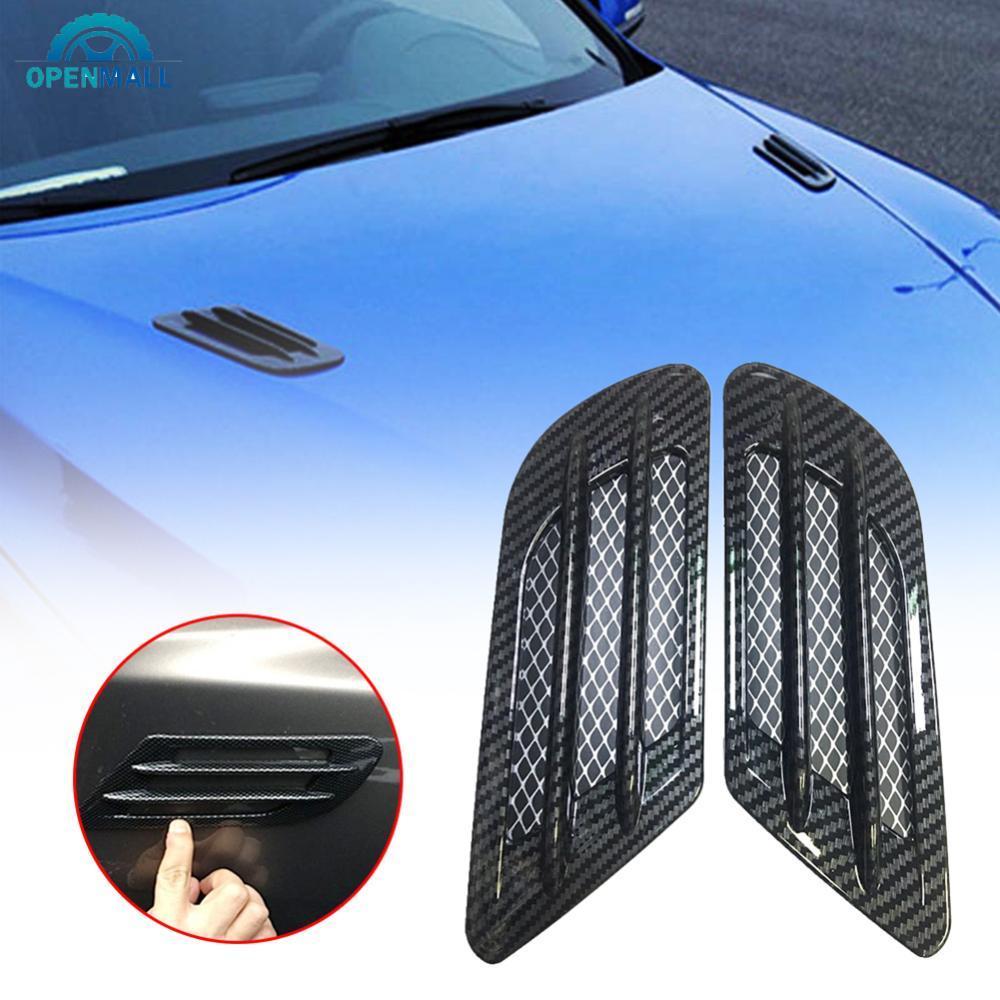 OPENMALL 2 ชิ้น Universal Weatherproof รถด้านข้าง Air Vent Fenders Hood Auto Air Intake Cover ABS คุ