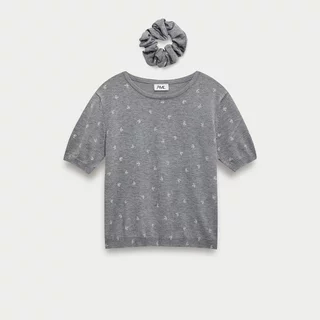 [Pomelo] เสื้อแขนสั้นและยางรัดผม / Short Sleeve Top with Scrunchie