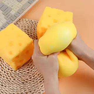 สินค้าใหม่! Cheese Squishy ของเล่นคลาย สี่เหลี่ยม Cheese ของเล่น ของเล่นสําหรับความเครียดและความวิตกกังวลบรรเทา